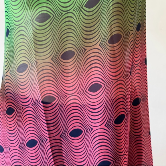 African Print Ankara Multicolor Sheer Chiffon Poly Print Fabric - Picture 2 of 2